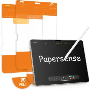 OMOTON PAPERSENSE Matte Screen Protector for iPad Air 13 Inch M3 2025 & M2 2024 (7th/6th Gen)Paper-layer Tempered Glass with Dust-free Installation Tray, Anti-glare, Apple Pencil Support, 2 Pack