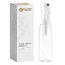 BeautifyBeauties Spray Bottle For Hair Continuous Mister Spray Bottle for Hairstyling, Cleaning, Plants, Pets, Barbers, Salons, Essential Oil Scents (Clear, 16.9 zO/500 Ml) 11" H x 2.6" L