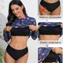 Halcurt Womens Long Sleeve Rash Guard Swim Shirts with Built in Bra UPF50+ Sun Protection Swimsuit Top (S)