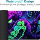 Octopus Desk Mat Gaming Mouse Pad Neon Cthulhu Monster Cool XL Mouse Pad Large Mousepad Extended Laptop Keyboard Mat Gaming Desk Pad Mouse Mat Office Computer Keyboard Laptop Home 31.5"x11.8"