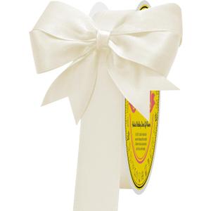 Double Face Ivory Satin Ribbon 7/8 inch X 50 Yards Polyester Ivory Ribbon for Gift Wrapping Very Suitable for Weddings Party Invitation Decorations and More