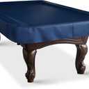 Heavy Duty Leatherette Billiard Pool Table Cover, Waterproof & Tearproof Covers for Pool Table (8 Feet) (100"LX 56"WX 8H), Blue/Faux Calf)