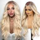 Blonde Synthetic Lace Front Wig,136 Curly HD Lace Glueless Wigs for Women Natural Daily Use 26INTTF6/623