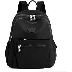 Tanweibago Mini Nylon Women Backpacks,11L Small Ladies backpacks Casual Lightweight Women Shopping Travel Daypack (Black)