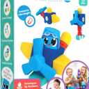 Blockaroo Magnetic Foam Building Blocks - 10-Piece Airplane, Bath Toys for Toddlers, Preschool Toys, Bathtub Toys, Sensory Toys, Blocks for Toddlers 3-5, Engineering Toys for Kids 3-5, Bath Blocks