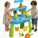 Hugut Upgraded 3-Tier Sand Water Table Outdoor Sensory Play Table for Kids, Ideal Gift for Backyard Summer Fun