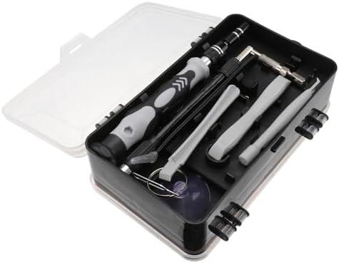 PartyKindom 115-in-1 Phone Repair Kit with Chrome Multifunctional Cell Phone and Tablet Opening Tools Precision Electronics Maintenance Set for Mobile Devices Random Color