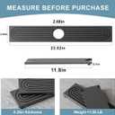 Faucet Mat for Kitchen Sink - Diatomite Fast Drying Stone Sink Tray, Super Absorbent,Faucet Splash Guard for Bathroom Counter (DarkGrey, 23.6" x 4")