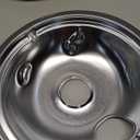 4-Piece Drip Pans Set - Compatible with GE Stoves - Chrome Finish Electric Stove Burner Drip Pans - 2 x 6inch, 2 x 8inch Stove Drip Pans - GE Stove Drip