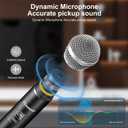 Aokeo Wireless Microphone System, Metal Wireless Mic Set with Case,Handheld Cordless Dynamic Microphones for Singing, Karaoke, Church, DJ,100ft Range