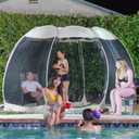 Alvantor Pop Up Screen House Gazebo with Mosquito Netting, Instant UV Resistant Sun Shelter for Patio & Backyard, Portable Canopy Tent for 2-10 Person