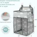 Maliton Hanging Diaper Caddy Organizer - Diaper Stacker for Changing Table, Crib, Playard or Wall & Nursery Organization Baby Shower Gifts for Newborn (Gray Cloud)