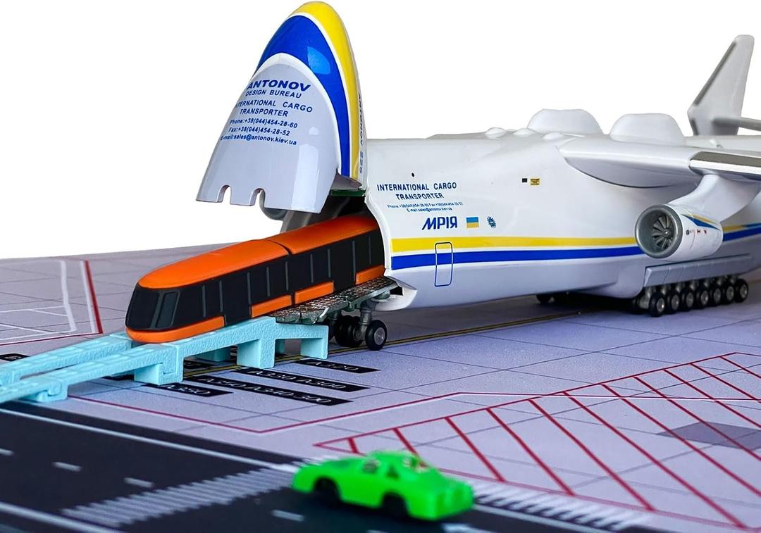 An-225 Aircraft Model, 1/200 Scale Ukrainian Transport Plane Model 16.7 Inches Length, with Openable Cargo Bay - Ideal Collection and Gift