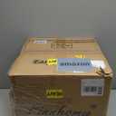 Finnhomy Modern Rattan Bar Stools Set of 2 - Natural Woven Design, Swivel Seat, Footrest, and Cane Backrest, Height Adjustable Bar Chairs for Kitchen Counter and Dining Room, Whiskey Brown (Square Pu Whisky)