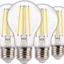 FLSNT Dusk to Dawn Outdoor Sensor A19 LED Light Bulb, 5000K Daylight,8W (100W Eqv.), 1400LM, Vintage Filament E26 Base,Auto On/Off Photocell Automatic for Energy-Efficient Outdoor Lighting, 4 Pack