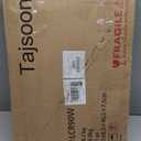 Tajsoon Laundry Cart with Hanging Rack, Metal Laundry Basket with Wheels, Laundry Hamper with Storage Basket and Shelf, Rolling Laundry Cart with Wheels, White