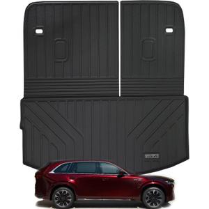 Cargo Liners with Backrest Protection for 2024 Mazda CX90 CX-90 (Only Suitable for 7&8 Seats (Not Suitable for 6 Seats)),TPE All Weather Protection Trunk Mat Covering The backrest