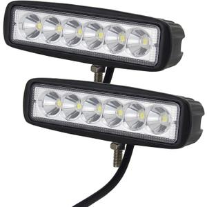 Willpower 2Pcs 6 inch 18W Spot LED Work Light Lamp off Road High Power for ATV Jeep 4x4 Tractor off Road Light Fog Driving Bar Rree Truck SUV Car