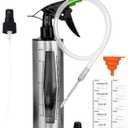 BBQ Spray Bottle & Marinade Injector for Smoking, Upgrade 3 in 1 Food Grade Spritzer Bottle for Smoker(Adding Oil Mist Sprayer), 12oz/350ml