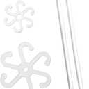 2Pcs Plant Support Stakes with Hook Clips for Potted Plants Flowers Balcony