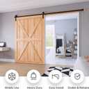 EaseLife 10 FT Sliding Barn Door Hardware Track Kit,Basic J Pulley,Slide Smoothly Quietly,Easy Install (10FT Track Kit for 60" Wide Single Door)