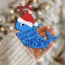 Shark Christmas Ornaments 2025 - Shark Gifts for Men and Women, Ocean Animal Lover Gifts for Teens, Friends, Family, Sea Life Decor, 2 Layers Wood Sea Animal Hanging Ornament