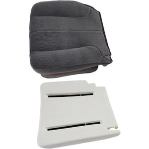 FZJDSD 1 PCS Dark Gray Driver Side Bottom Replacement Cloth Seat Cover & Seat Foam Cushion Compatible with Dodge Ram 1500 2500 3500 SLT SLT Plus Sport 2002 2003 2004 2005