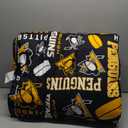 FOCO Pittsburgh Penguins NHL Team Color Bed in a Bag Comforter Bedding 5 Piece Set - Full