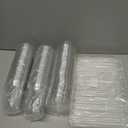 VITEVER 100 Sets - 12oz Clear Plastic Cups with Lids and Straws, Disposable Cups for Iced Coffee, Smoothie, Milkshake, Cold Drinks