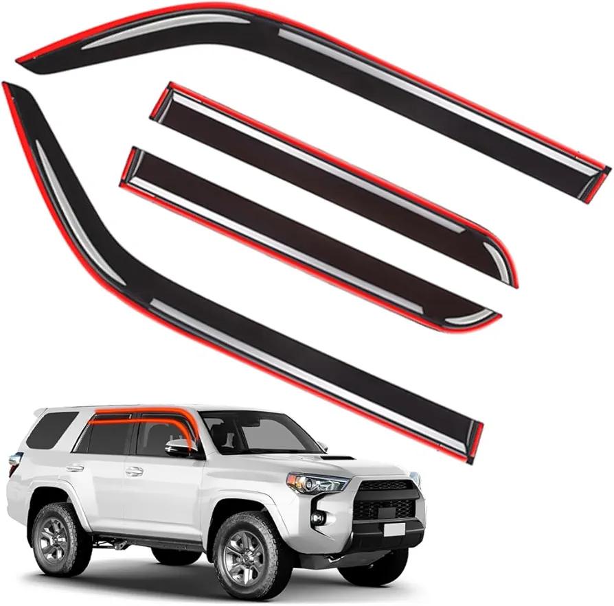 in-Channel Rain Guards for Toyota 4Runner 2010-2024 | Window Deflectors, Vent Window Visors, Wind Guards, Car Window Protector – 4PCS