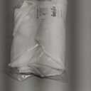 NICETOWN White Semi Sheer Kitchen Curtains 36 inch Length, Rod Pocket & Back Tab Faux Linen Blend Privacy with Light Filtering Window Drapes for Cafe, W34 x L36, 2 Panels