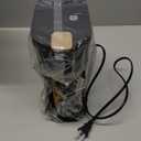 Single Serve One Cup Coffee Maker, for K Cups and Grounds, Mini Coffee Maker with Portable Handle, 6 to 12 Oz Brew Size, for Travel, Camping, Office, RV and Dorm, 120V, Black and Gold