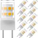 G8 LED Bulb 3W Equivalent to 15W-20W G8 Halogen Bulbs, T4 JCD Type Bi-Pin G8 Base, G8 Bulb 3000K Warm White, 120V AC, Energy Efficient Replacement for Under Cabinet, Puck Lights - 10 Pack