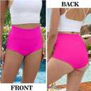 Women High Waist Yoga Booty Shorts V Back Workout Spandex Seamless Dance Hot Pants Butt Lifting Shorts Rave Outfits (Pink, L)