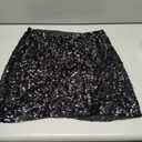 Durio Sparkly Skirt for Women, Sequin Skirt Glitter Skirts Metallic Fringe Disco Festival Outfits for Women Shiny Mini Skirt Black X-Large