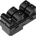 Driver Side Power Master Window Switch, Automotive Power Window Switches Replacement for Chevy Silverado Traverse HHR, GMC Sierra Yukon, Replaces OEM #20945129 25789692