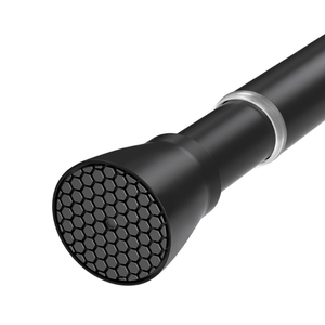 QINGYUN Black Tension Curtain Rod 28 to 48 Inch Spring Rod No Drilling Adjustable Shower Curtain Rod for Windows, Bathrooms, Closet, Kitchen