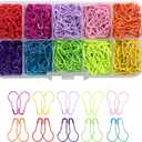 500 Pcs Colorful Pear Shaped Clip Pins Bulb Safety Pins Metal Gourd Pins with Storage Box for Clothing Tag, DIY Clothing Craft Making, Sewing