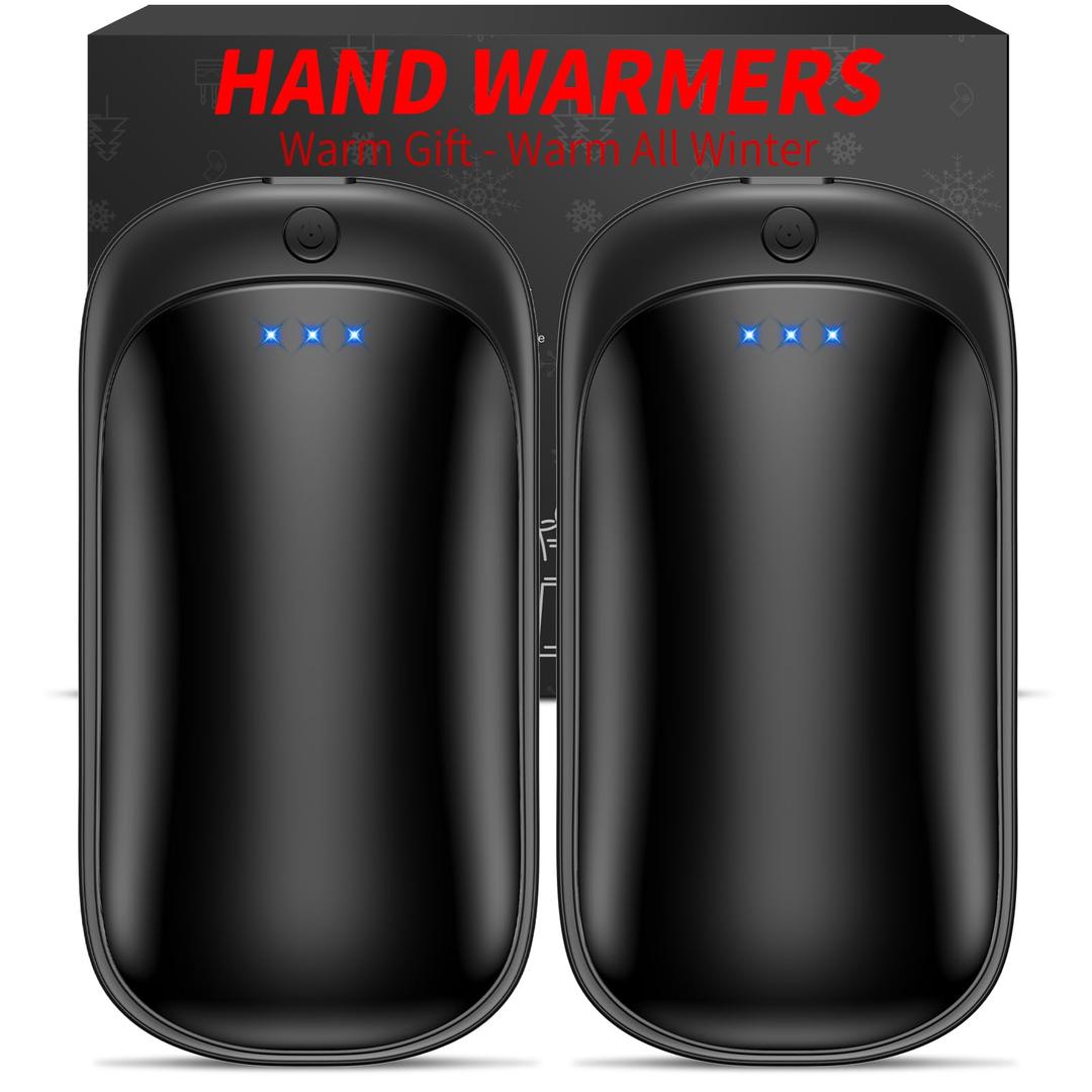 Lerat 2 Pack Hand Warmers Rechargeable, Electric Hand Warmers Portable Reusable, 3S Heating Hand Warmer, 3-Settings, 2-in-1 Charging, Outdoor/Hunting/Camping Essentials, Gifts for Men Women Kids