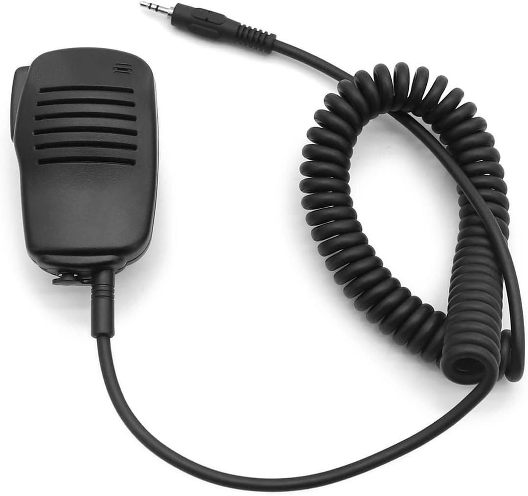 Handheld Microphone for Garmin Radio Rino 110 120 130 520HCX 530HCX 610 650 655T 700T 750 755T Walkie Talkie Shoulder Lapel Speaker Mic with PTT Swivel Back Clip (Straight 1-pin)