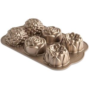 Nordic Ware Floral Cakelet, 3 Cups, Toffee