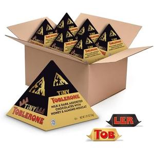 TOBLERONE Tiny Assorted Chocolate Bars Variety Pack (Milk & Dark), Bulk Chocolate, 6 Gift Boxes By 16 JAN 2026