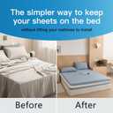 2 x Bed Sheet Strap, Fitted Sheet Strap Elastic Reliable Mattress Straps for Firm & Tight Keep Bed Sheet in Place, Suitable for Twin/Full-Size Mattresses (13 FT)