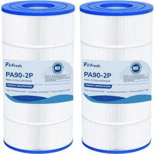 Fil-fresh 2 Pack C900 Pool Filter Cartridges Compatible with Hayward C900, Replacement for Pleatco PA90, Hayward CX900RE, Unicel C-8409, 90 sq.ft