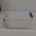 Tribello Clear Plastic Storage Bins with Lids Stackable Storage Bins (15 Quart)