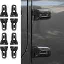RT-TCZ Jeep Wrangler JL JLU 4-Door & Gladiator JT 2018-2024 Door Hinge Cover Trim, Black, ABS Plastic, Surface Mount, 8 Pack