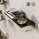 Danpoo Metal Wall Shelf, Black Floating Shelf, Small Bathroom Shelf, 12" Display Shelves for Wall Storage