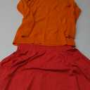 For G and PL Women's Halloween Costume Suit Orange Turtleneck Sweater with Red Skirt (Medium)