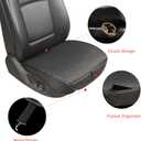 Auto Newer 2 PCS Breathable Universal Four Seasons Car Seat CoversLuxury Car Seat CushionProtectors for Front Seat Bottoms,Compatible with 95% Vehicles Fit for Cars Truck SUV or Vans(Black+Grey)