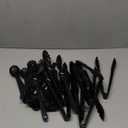 36 PCS Disposable Serving Utensils for Party - 12 Set Including Black Plastic Spoons, Tongs and Forks